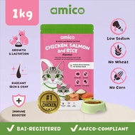 Amico Kitten and Mother Cat Food - Chicken, Salmon, and Rice - 1kg