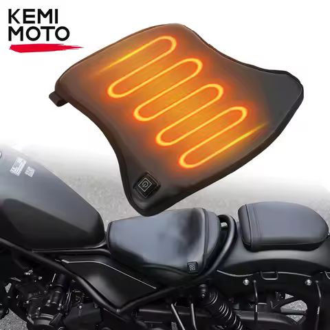 KEMIMOTO Motorcycle Heated Seat Cushion 12V Universal For ATV Raptor 700 For R1200GS F800GS MT07 MT0
