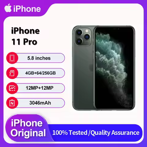 Original Apple iPhone 11 Pro 4G Face ID Unlocked Used IOS 13 5.8" 64/256GB ROM 3046mAh Cellphone 12M
