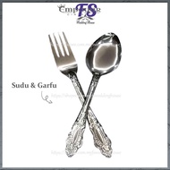 1 SETS - Stainless Steel Fork Spoon Set / High Quality Doorgift Sudu Garfu / Doorgift Sudu Garpu / Cutlery Set /Cutlerie