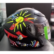 K-5 JET AGV E2205 TOP Asia Fit WHITE ZOO MATT BLACK