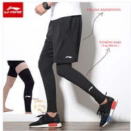 Men's sports bottoms, badminton pants, leg sleeves, black short pants, badminton training, men's sui