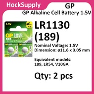 [2pcs] GP LR1130 189 AG10 LR54 389 Alkaline Battery 1.5V Button [FAST SHIP OUT]