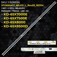 Backlight TV SONY 65 Inch KD-65X7000E KD-65X7500E KD-65X8000 KD-65X8500D STO650A57-66LED-L-Rev03-161