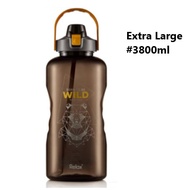 3.8 LITRE Relax Tritan BPA FREE Extra Large Push Button Lid With Straw Water Bottle#3800ml