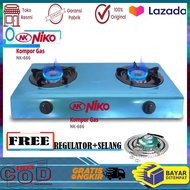 PROMO HARGA KOMPOR GAS 2 TUNGKU NIKO NK 777/ KOMPOR GAS 2 TUNGKU NIKO NK 777 DI LENGKAPI FREE REGULATOR  SESUAI VARIAN