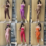Fitness Capri pants women's quick dry high waist elastic running training Yoga 7 point pants bra