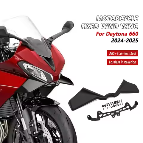 Motorcycle Black Naked Front Downforce Spoiler Winglet Aerodynamic Wing Kit Spoiler For Daytona 660