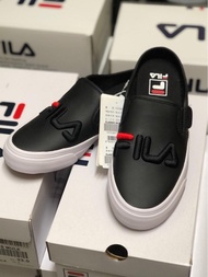 韓國直運 Fila Classic Kicks Mule 刺繡款Logo  PU皮面 踩踭鞋、懶佬鞋、半拖鞋（FS1SIB1131X)｜ SIZE: 白色、黑色 韓國碼230 (23.0cm / US5 / EUR 37.5 )