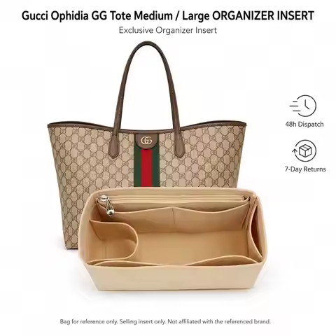 Handbag Organizer Insert Waterproof Felt Tote Liner With Zipper Cup Holder Laptop Sleeve Compatible 