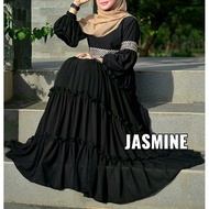 HITAM ️ Black Abaya/Abaya/Jasmine dress/ Abaya//Abaya Lace india// Abaya// Abaya/ Abaya simple/Abaya