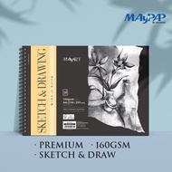 MayArt SC Wire-O Sketch & Drawing Book 160gsm A3/A4 Buku Lakaran & Lukisan Wire-O