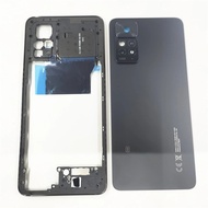 For Xiaomi Redmi Note 11 Pro 5G 2201116SG Middle Frame+Glass Battery Cover Door With Camera Lens Rep