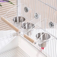 ASBOYSS Cage Mounted Bird Feeder, Acrylic Large Capacity Bird Food Dispenser, Bird Supplies Detachab