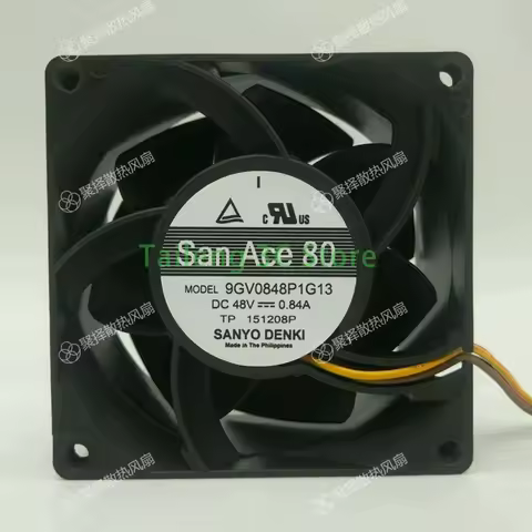 9GV0848P1G13 DC 48V 0.84A 80x80x38mm 4-Wire Server Cooling Fan High Speed Airflow CFM Cooler for San