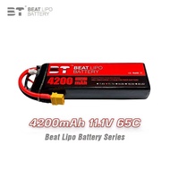 ⭐️แบต Lipo 3S 11.1V 4200mAh 65C BT(ปลั๊กXT60) มีแผ่นอลูแนบ ถูก ทน คุ้มค่า!⭐️