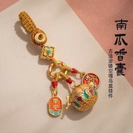 Pumpkin Hollow Sachet Car Keychain Pendant Pendant Enamel Colorful Cloisonne Ancient Method Golden G