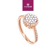 HABIB Oro Italia 916 White and Rose Gold Ring GR45490321(R)-BI (22K Gold)