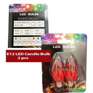 MINLITE LED BULB E12 0.5W (RED) / LCLEBM SUPER BRIGHT RED 5W