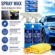 Lilin Semburan Kereta Spray Wax Car Wash Shampoo Foam Spray with Towel,Automotive Luxury Gloss Water