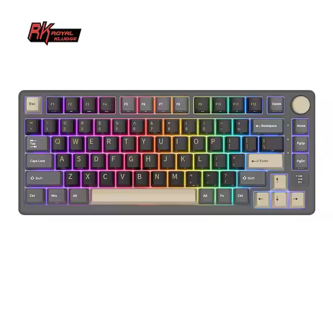 RK ROYAL KLUDGE M75 Gasket Mechanical Keyboard 2.4G Wireless/Bluetooth/USB 75% RGB Hot-Swappable Gam