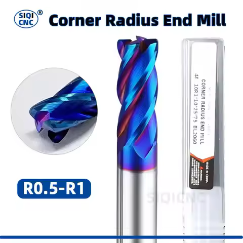 SIQICNC BL2060 BL3060 Radius Cutting Edge for DIY Wood Steel Tool 4 Flutes 3R0.5 4R1 6mm 8mm 10mm 12