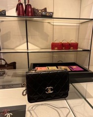 Chanel mini trendy cc woc 黑金浮雕鐵片