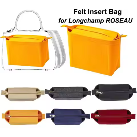 Multi-Pocket Bag Organizer Felt Insert Handbag Liner Bag for Longchamp LE PLIAGE/ROSEAU Bag Storage 