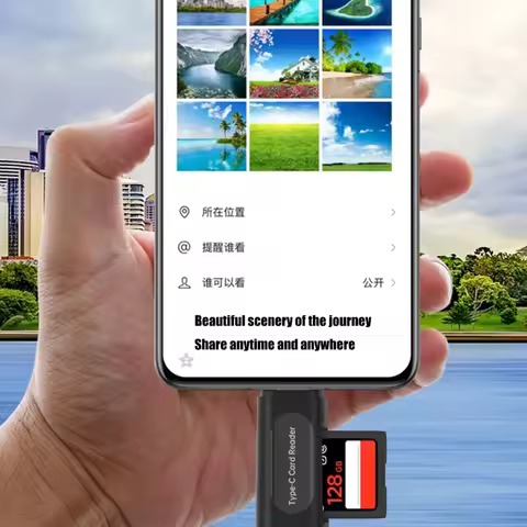K0EA SDTF Card Reader USB2.0 Type C Adapters For Computer Phone Supports 128GB Memory Cards Plugs An