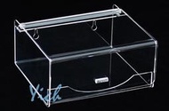 『宜居衛浴』YR-326 平板式 壓克力 水晶透明面紙盒 壁掛式衛生紙架 衛生紙盒