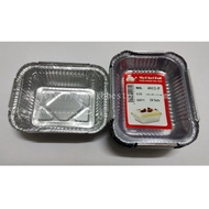 [4012-P] Rectangular Aluminium Foil Tray With Clear Plastic Lid 10 Sets