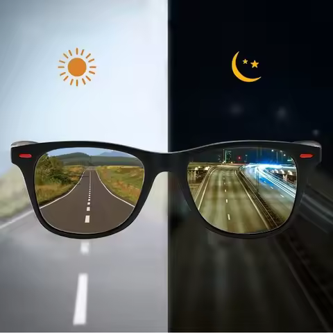 Night Vision Glasses PC Frame Polarized Sunglasses Men Outdoor Sport Sun Glasses Day Night Vision Dr