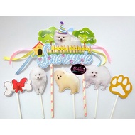 Doggie Dog/ Dog/ Puppy Birthday Cake Topper Birthday Cake Decoration/