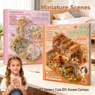 3d Miniature Landscaping Sticker Book Miniature Book Book Scene