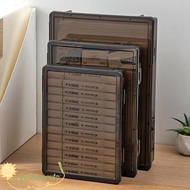 WISDOM Certificate Storage Box, Plastic Dustproof A4 File Box, Practical Transparent Multifunctional