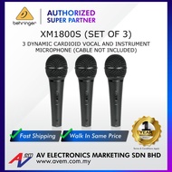 Behringer XM1800S Dynamic Cardioid c/w Switch Mic & Carrying Case(1 Box of 3nos Mic)