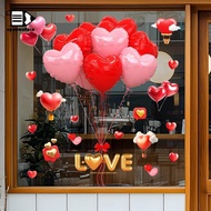 [GoodGirlm1] Valentine's Day Sweetheart Balloon Electrostatic Window Stiers QQQ
