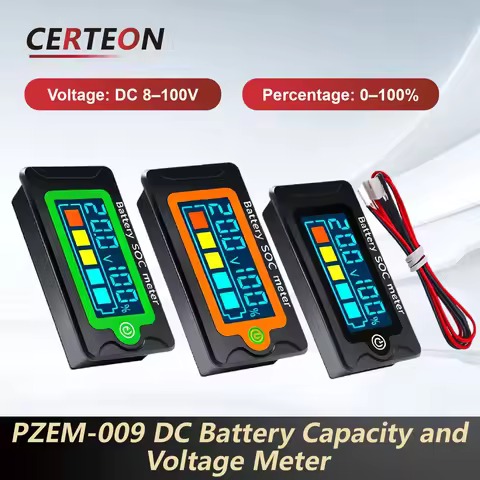 PZEMβ009 Battery Voltage Meter DC8β100V Digital Voltmeter Gauge Battery Capacity Tester Level Indica