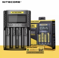 แท้100% NITECORE UM4 USB สี่ช่อง QC C4 VC4 LCD Smart Charger IMR INR ICR Li-ion AA 18650 14500 16340
