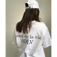 Adlv 4-Way cotton T-Shirt With ADLV logo 7-Color basic Unisex Wide form
