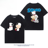 NASA Collaboration American TV Series Anime Family Guy Cool Family Dumpling Mens Round Neck Pure Cot