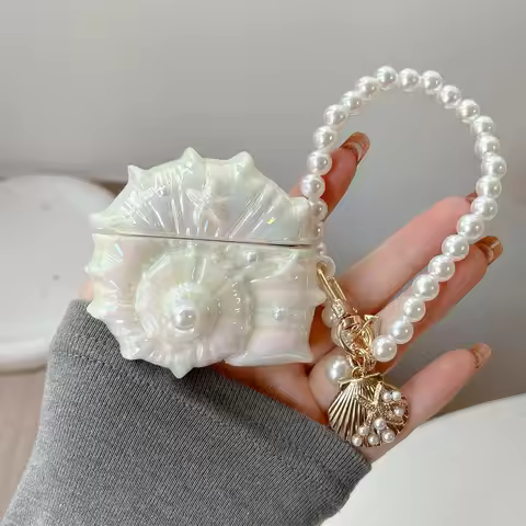 Luxury Iridescent Conch Shell Earphone Case For Huawei FreeClip 2S FreeClip2 3D Mermaid Pearl Seashe