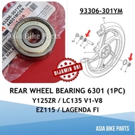 Yamaha Original Y125ZR / LC135 V1-V8 / Lagenda FI Rear Wheel Bearing Tayar Belakang 6301 - 93306-301