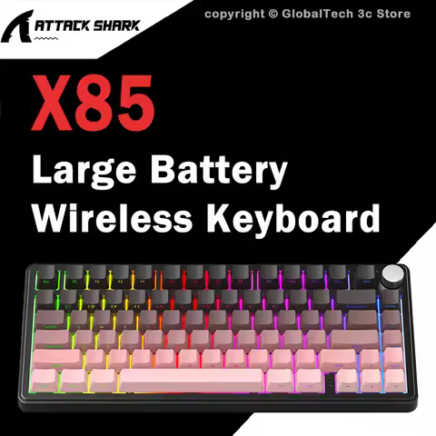 ATTACK SHARK X85 X85Pro Wireless Mechanical Keyboard 82 Keys 75% Tri-Mode Bluetooth Wird Hot Swap RG