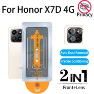 2 in 1 Honor X7D Anti-Spy Privacy Film One-click Tempered Glass Screen Protector For Honor 400 X7C X