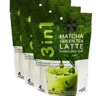 Ranong Tea 3in1 Matcha Green Tea Latte เรนองที ชาเขียวนมปรุงสำเร็จ 20g x 4ซอง (3แพค)