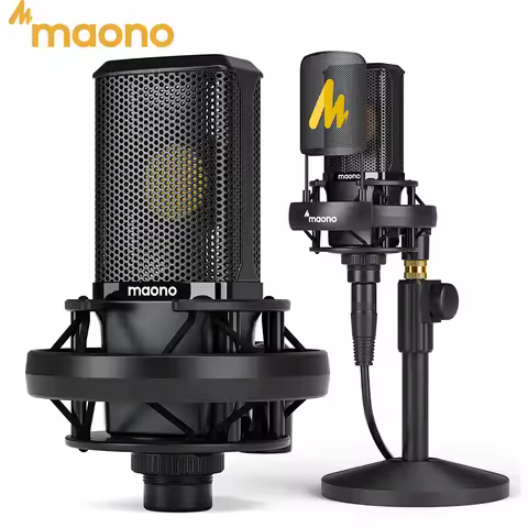 MAONO PM500T XLR Condenser Microphone 34mm Large Diaphragm Microphone Cardioid Studio Mic for Record