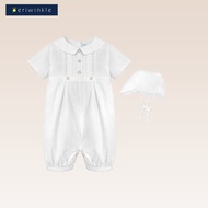 Periwinkle Baby Boys Ayden White Romper Christening Set
