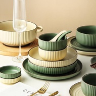 Bowl ins Ceramic Dish Bowl Plate Combination Set Nordic Creative Eating Bowl Soup Bowl Tableware ins