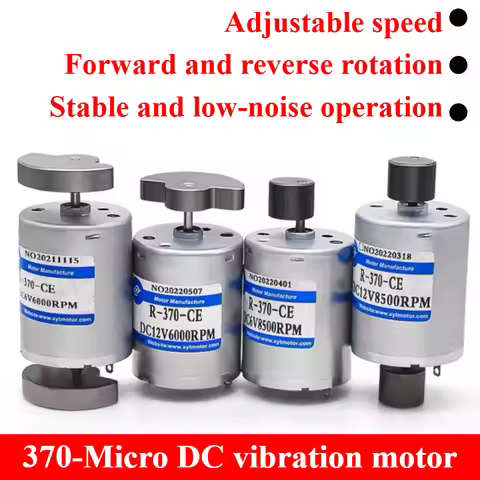 1pcs RF-370 High Speed 12v 370 DC Electric Motor with Vibration Block High Quality Micro Carbon Brus